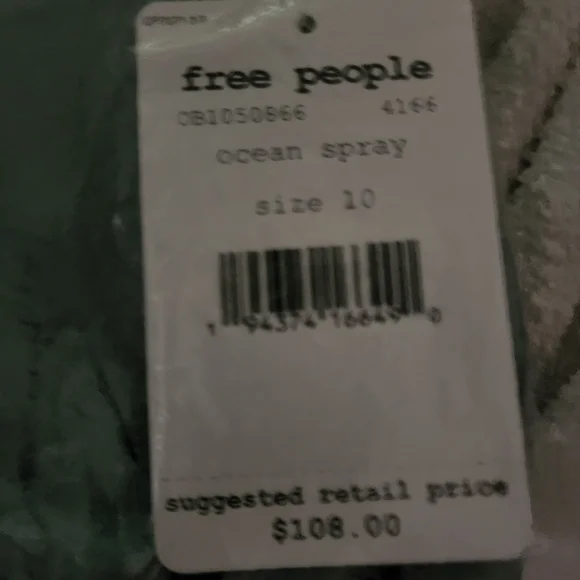 Free People Denim Alex Mini Dress Size 10 NWT - Picture 4 of 4